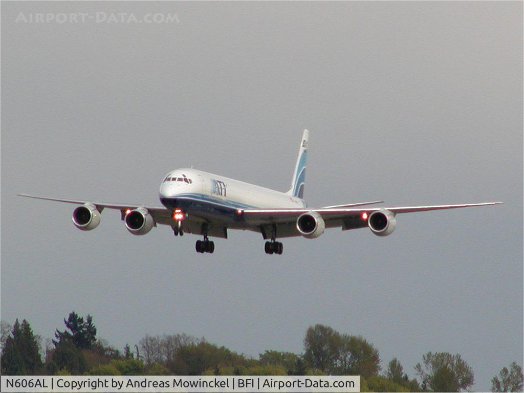 N606AL, 1969 Douglas DC-8-73F C/N 46044, ATI Freighter landing Boeing Field