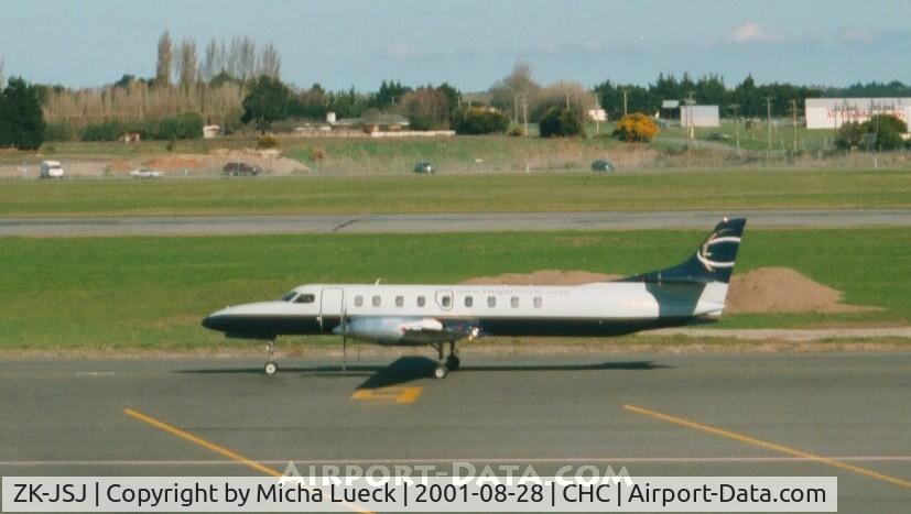 ZK-JSJ, 1997 Fairchild Swearingen SA-227AC Metro III C/N DC-888B, Taxiing to the runway at Christchurch