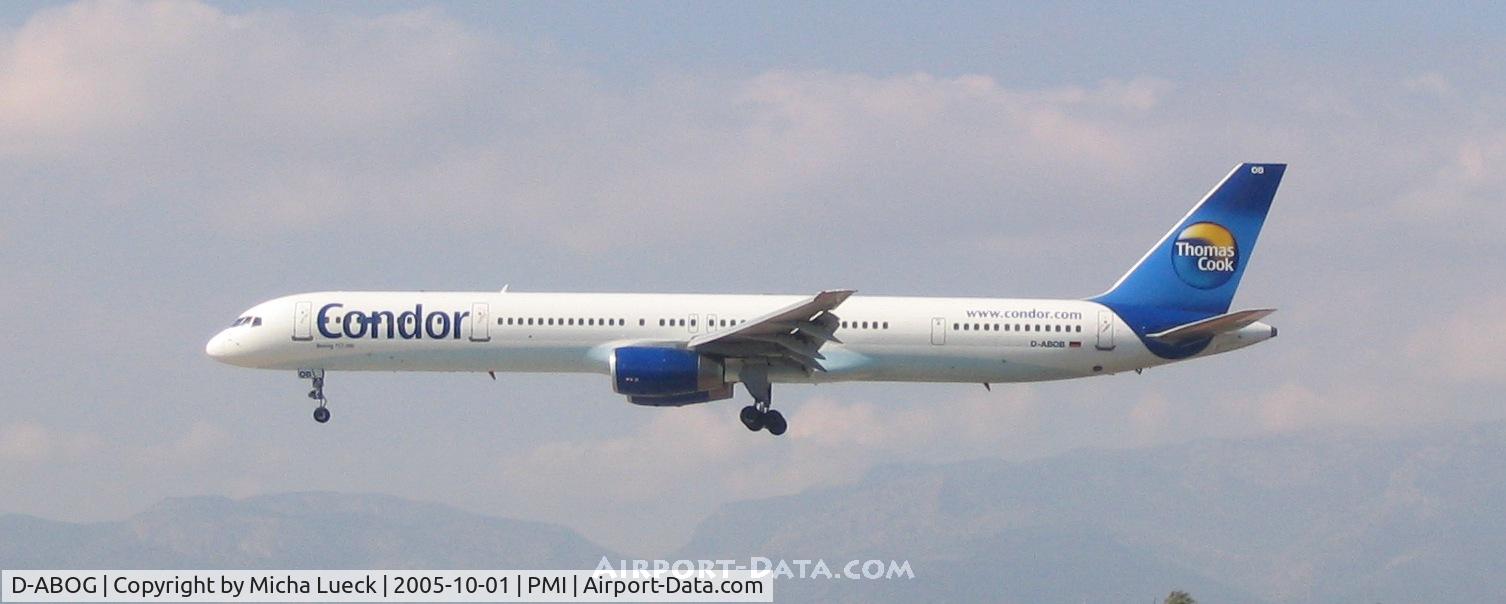 D-ABOG, 1999 Boeing 757-330 C/N 29014, On short finals at Palma de Mallorca