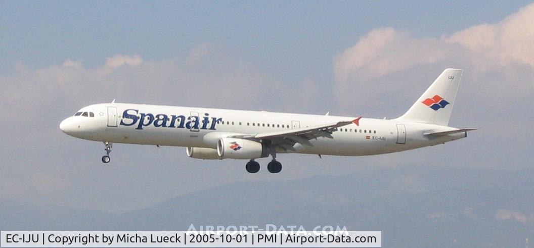 EC-IJU, 2002 Airbus A321-231 C/N 1843, On short finals at Palma de Mallorca