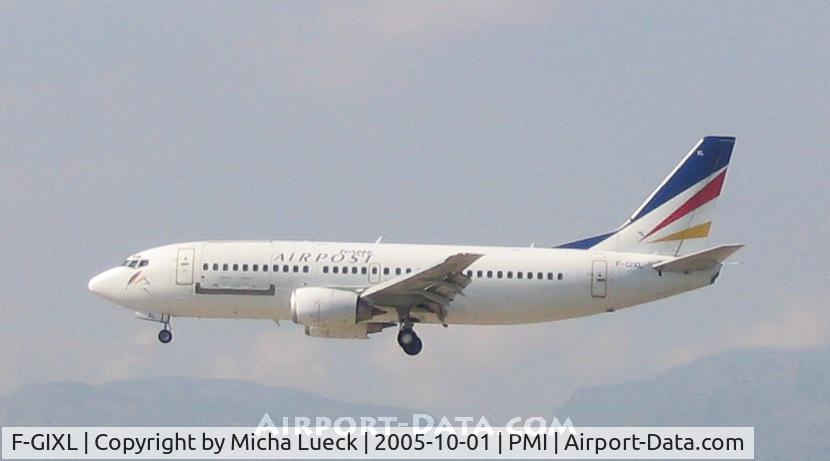 F-GIXL, 1987 Boeing 737-348QC C/N 23810, On short finals at Palma de Mallorca