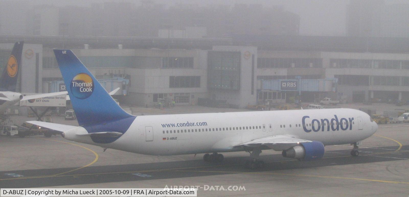 D-ABUZ, 1991 Boeing 767-330/ER C/N 25209, A foggy day in Frankfurt/Main
