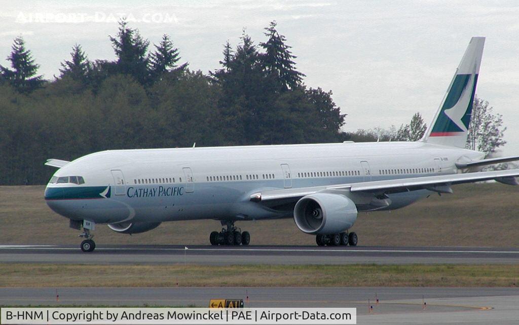 B-HNM, 2003 Boeing 777-367 C/N 33702, Cathay B777 at Paine Field Airport