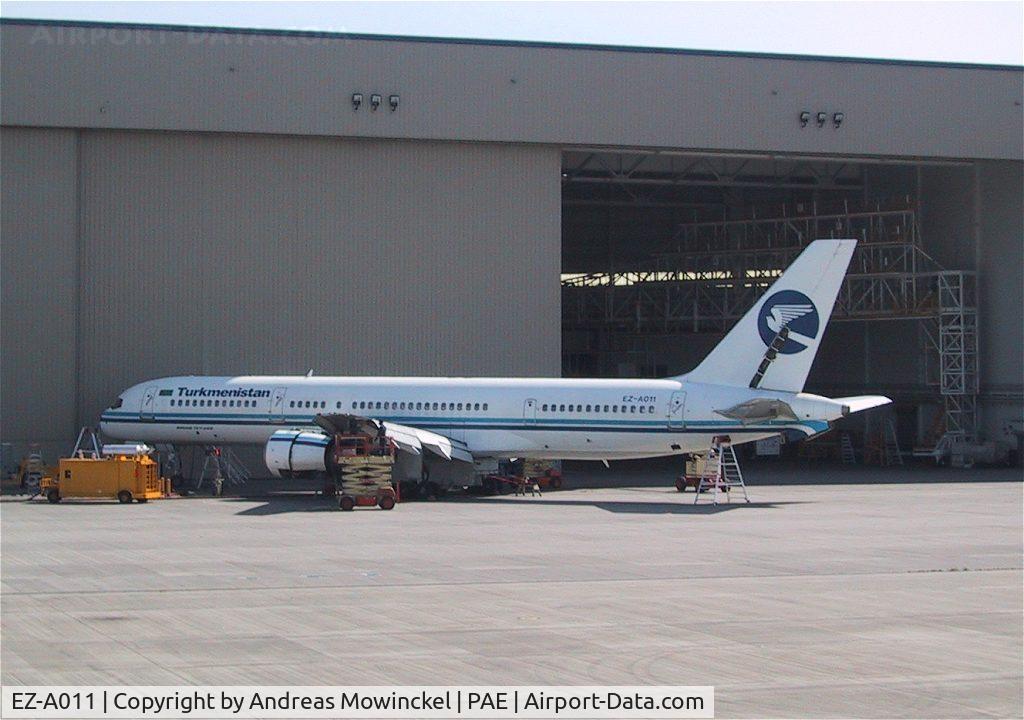 EZ-A011, 1996 Boeing 757-22K C/N 28336, Turkmenistan B757 at Paine Field Airport