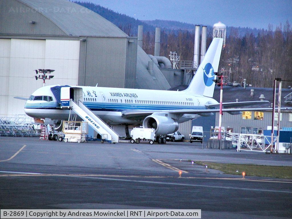 B-2869, 2002 Boeing 757-25C C/N 32942, Xiamen Airlines B757, before being flown to BFI for final checks and delivery