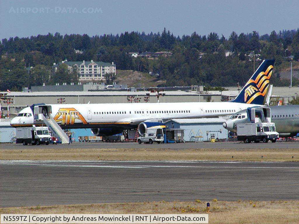 N559TZ, 2002 Boeing 757-33N C/N 32593, ATA Alines B757, before being flown to BFI for final checks and delivery
