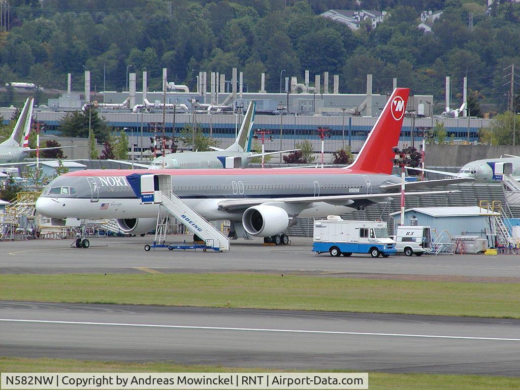 N582NW, 2002 Boeing 757-351 C/N 32981, Northweat Airlines B757, before being flown to BFI for final checks and delivery