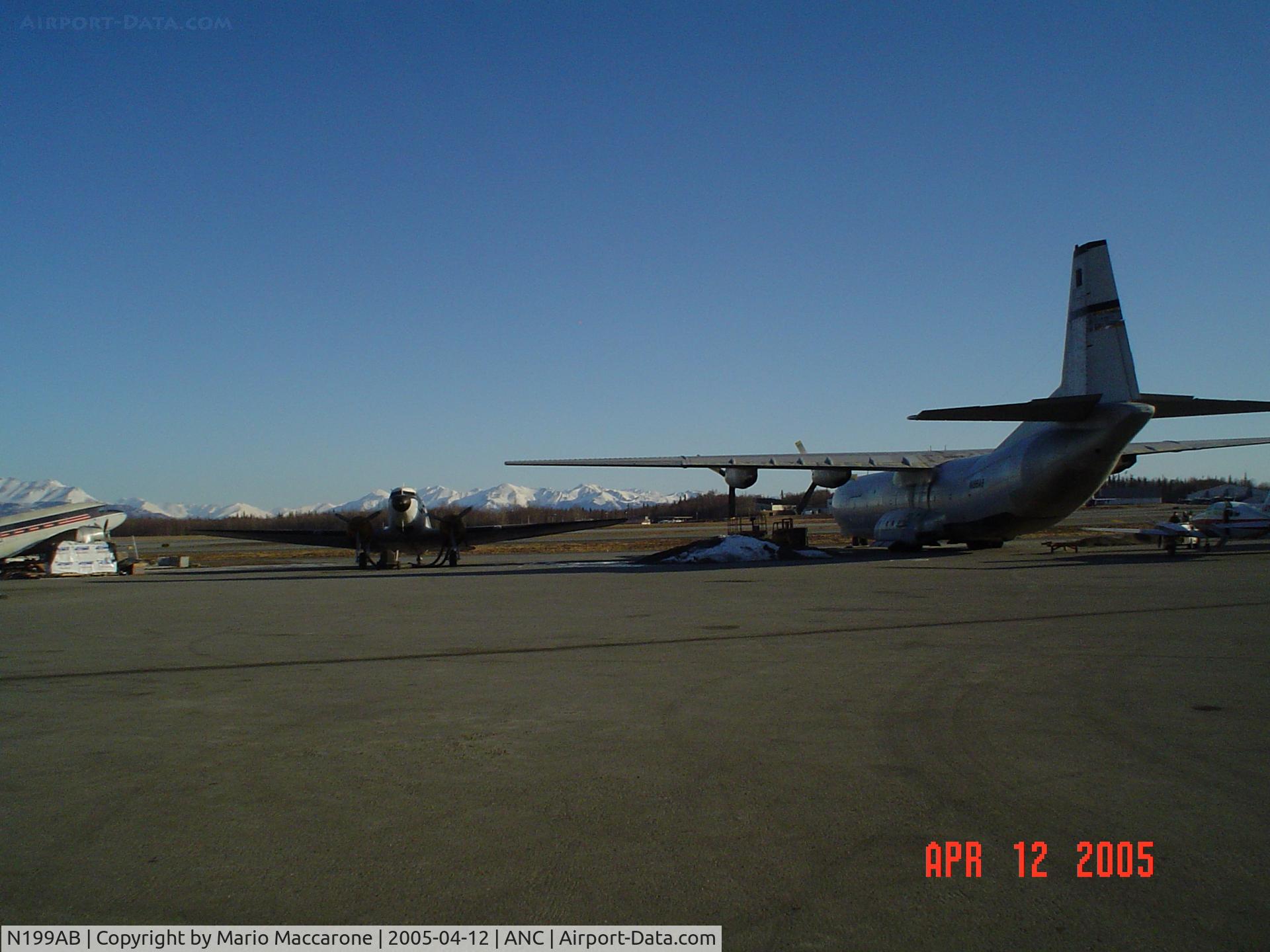 N199AB, 1956 Douglas C-133A Cargomaster C/N 561999 (45164), On the Reeve Ramp in Anchorage Alaska