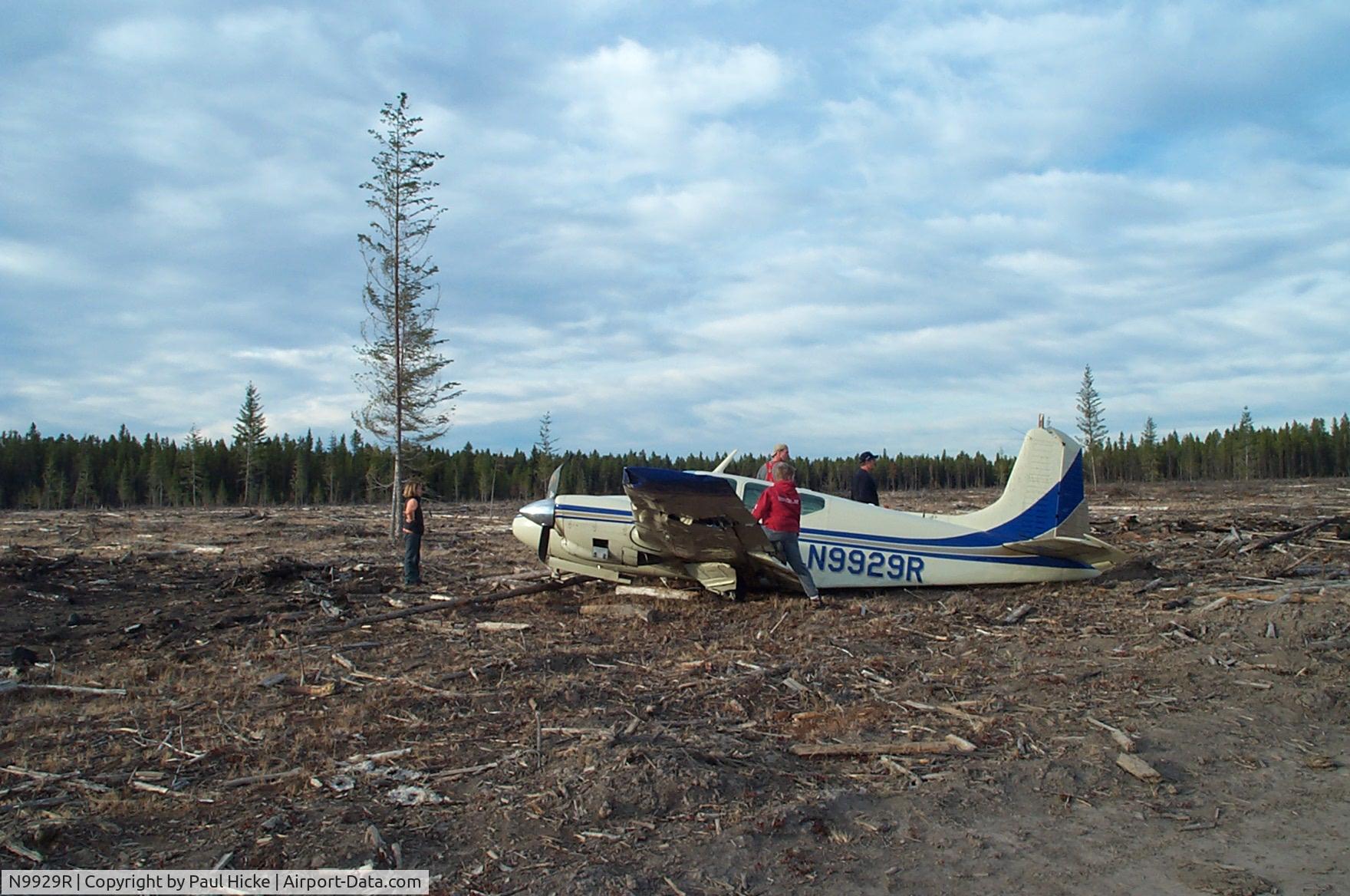 N9929R, 1960 Beech B95 Travel Air C/N TD-362, Was hunting in Central BC and found this in the bush.