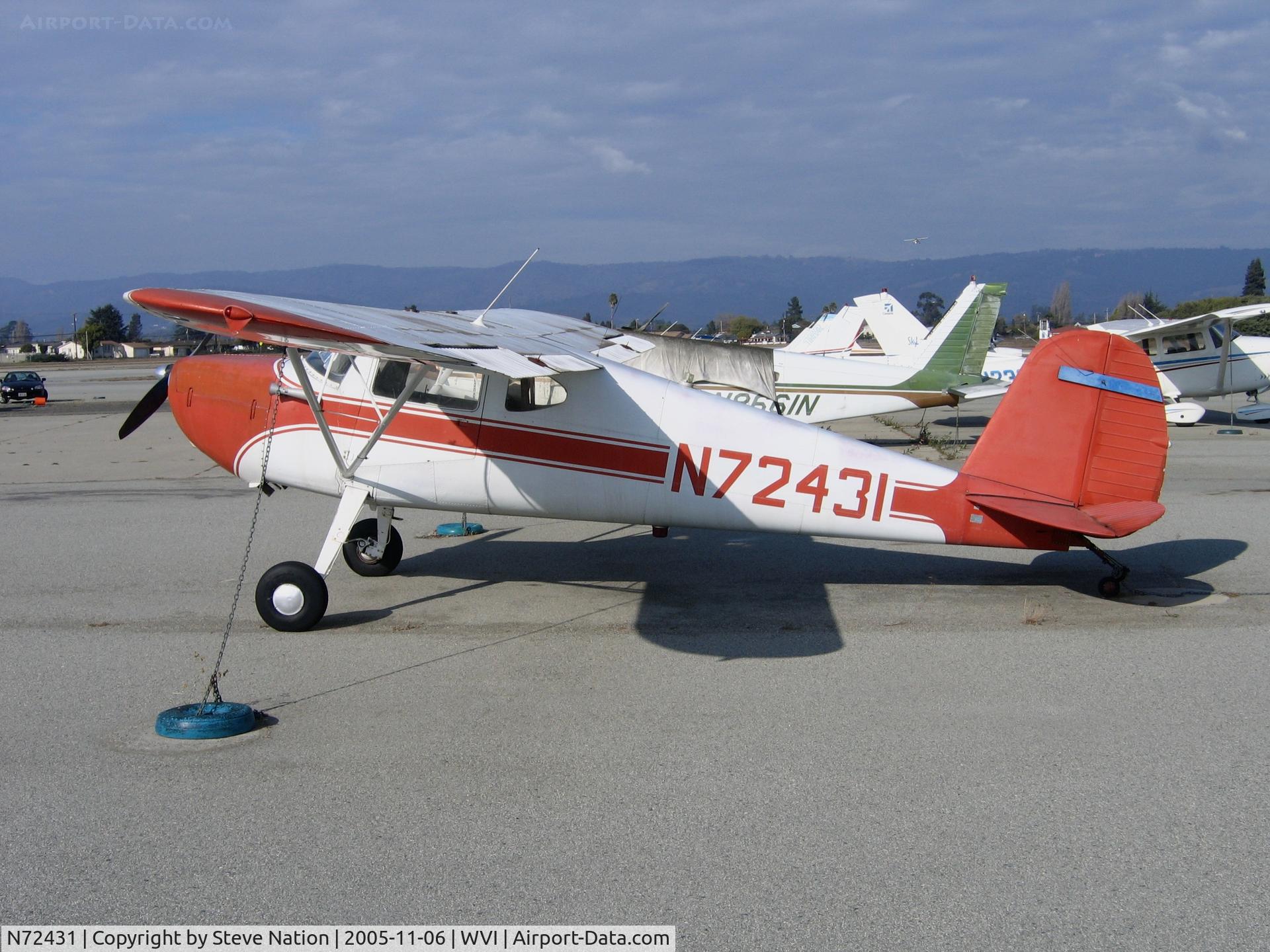 N72431, 1946 Cessna 140 C/N 9596, 1946 Cessna 140 at Watsonville, CA
