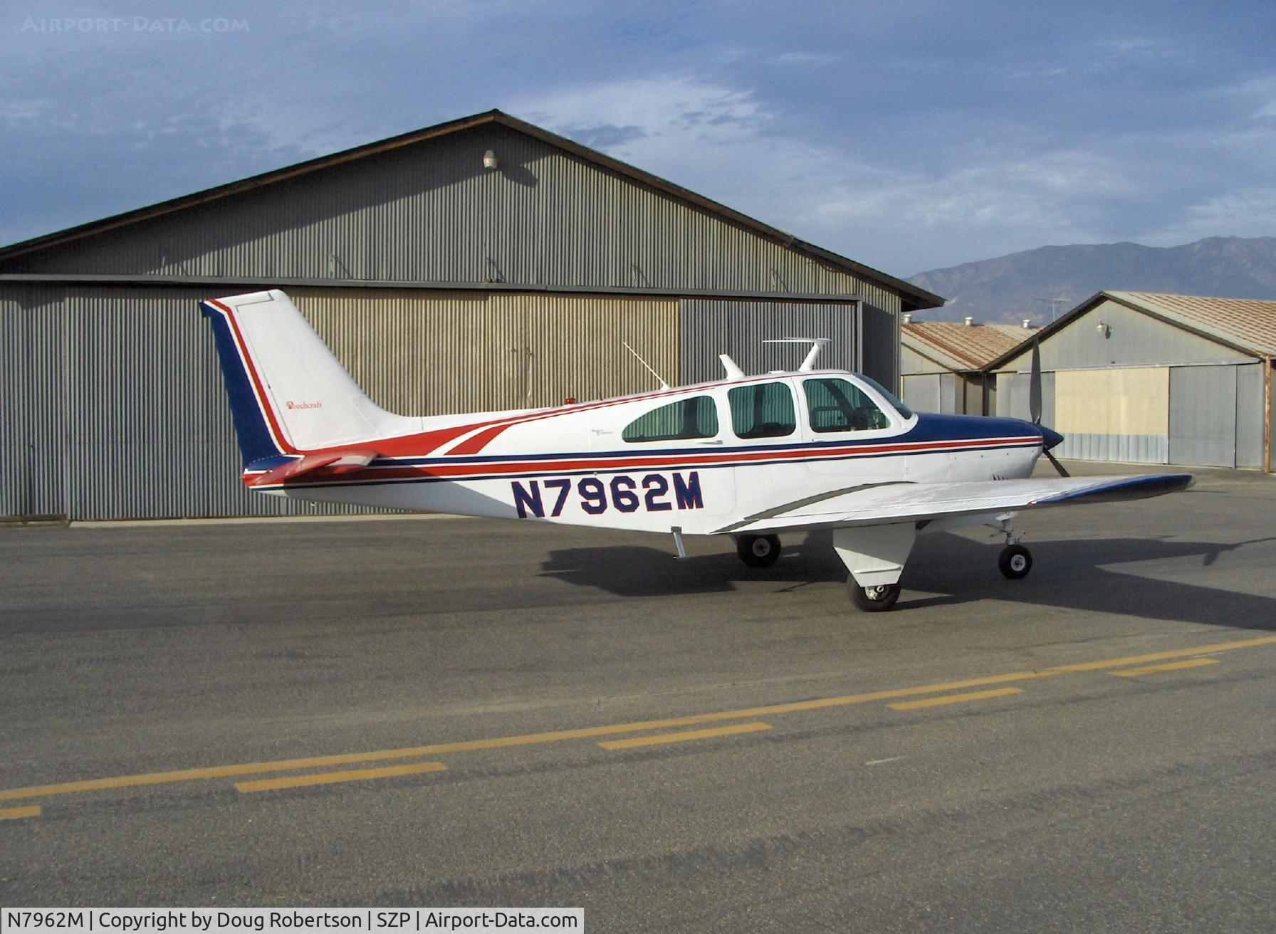 N7962M, 1966 Beech 35-C33A Debonair C/N CE-80, 1966 Beech 35-C33A DEBONAIR Continental IO-520 285 Hp, Tri-blade Prop