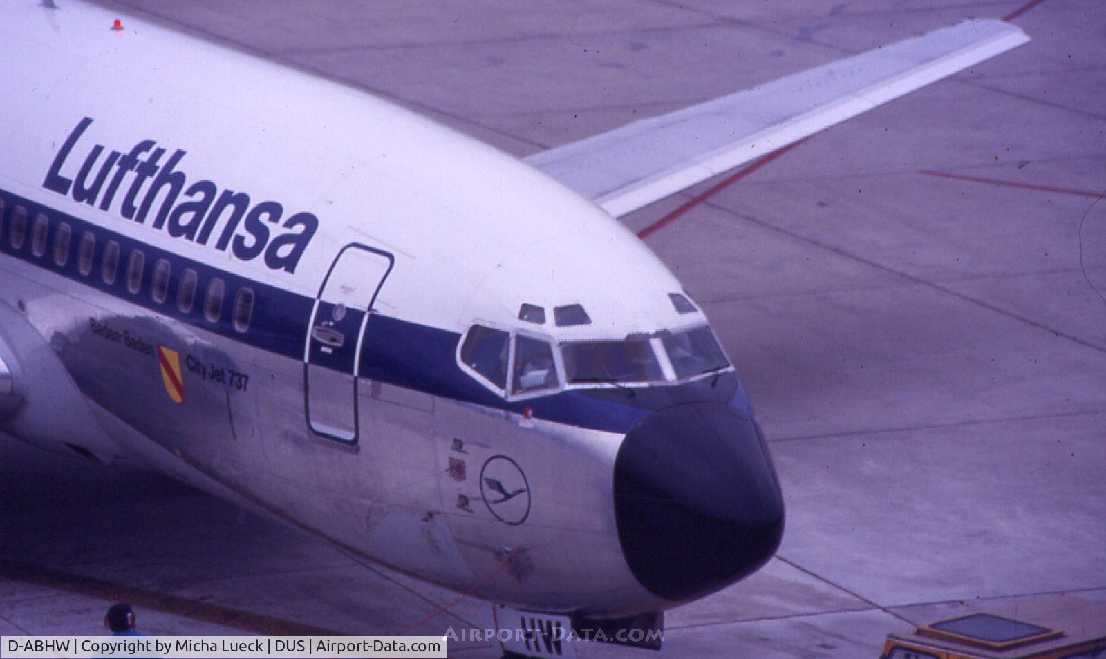 D-ABHW, 1982 Boeing 737-230 C/N 22634, LH's old livery in June 1988