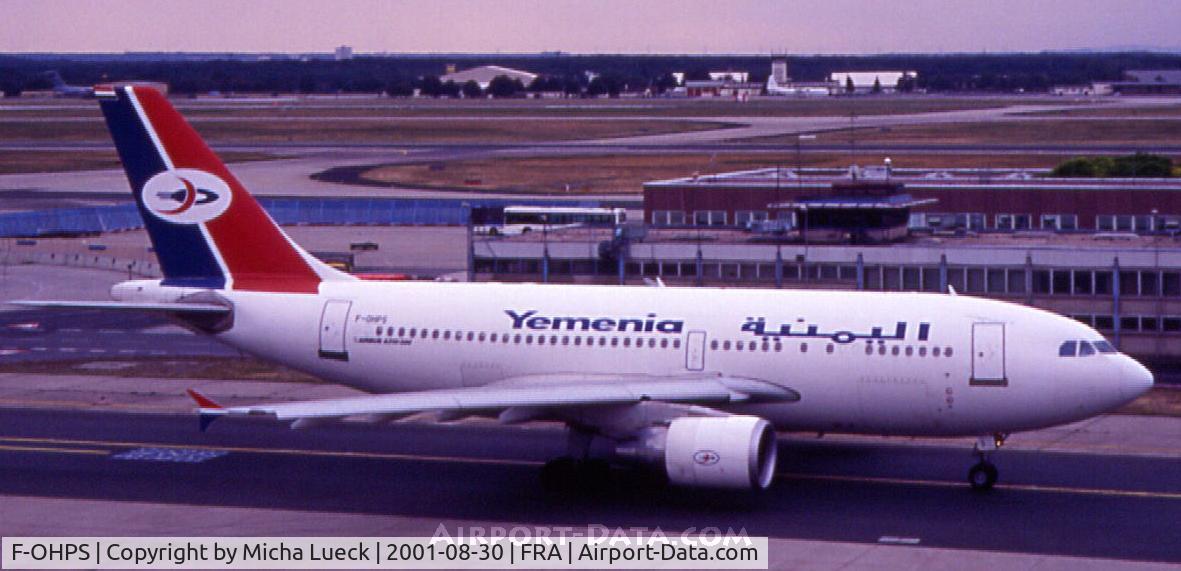 F-OHPS, 1997 Airbus A310-324 C/N 704, A310 of Yemenia, taxiing to the runway