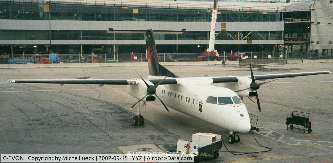 C-FVON, 1989 De Havilland Canada DHC-8-102 Dash 8 C/N 181, DASH 8-100, getting ready for the next cycle