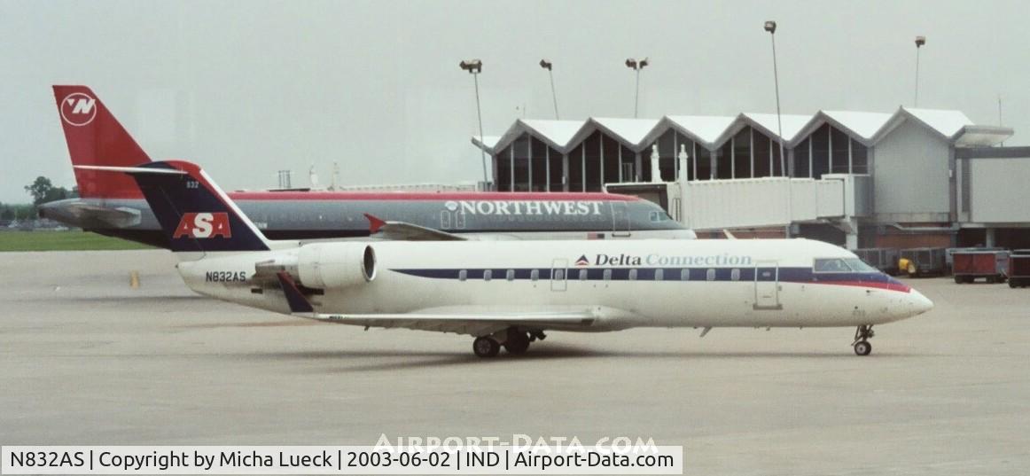 N832AS, 1998 Canadair CRJ-200ER (CL-600-2B19) C/N 7243, Atlantic Southeast Airlines for Delta Connection