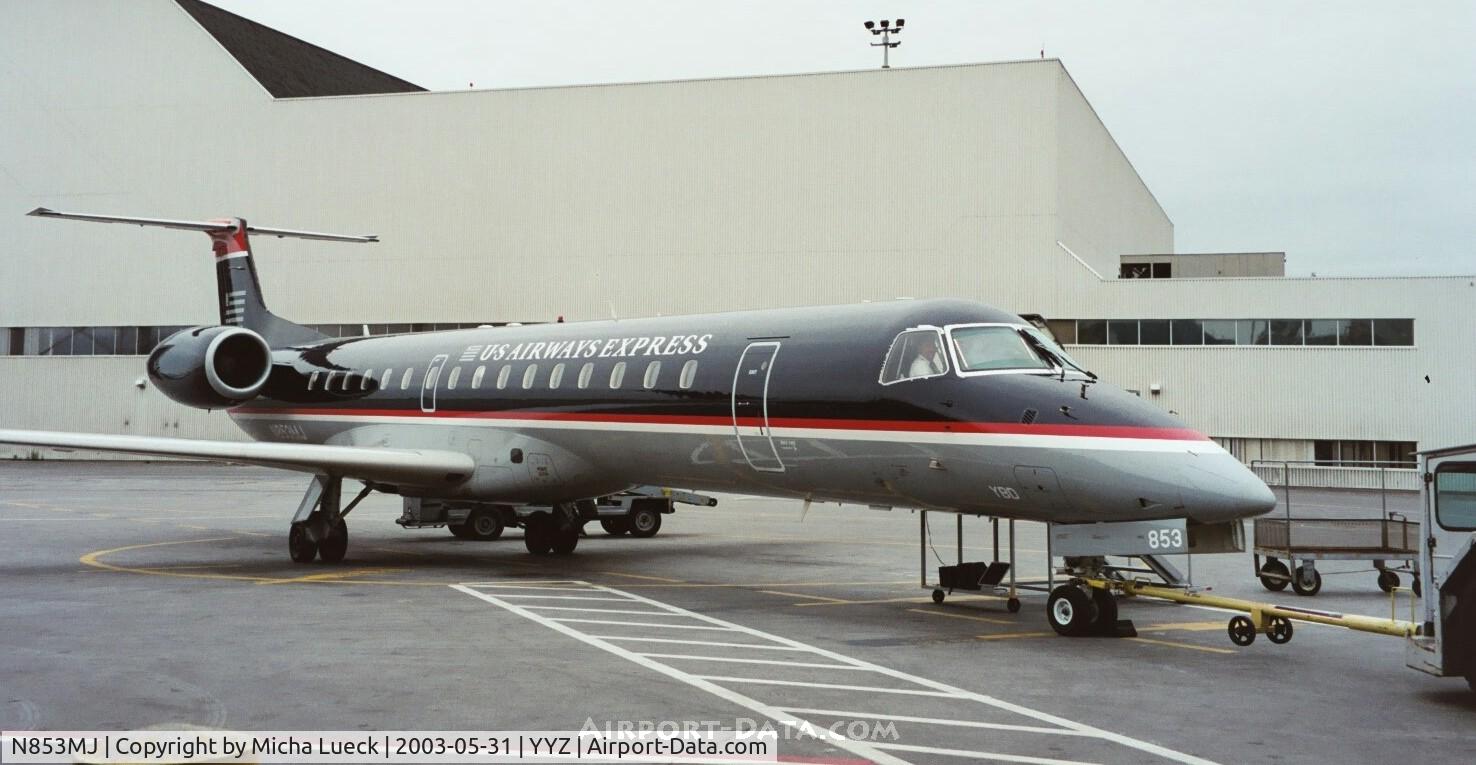 N853MJ, 2002 Embraer EMB-145LR C/N 145464, Mesa Airlines for US Airways Express