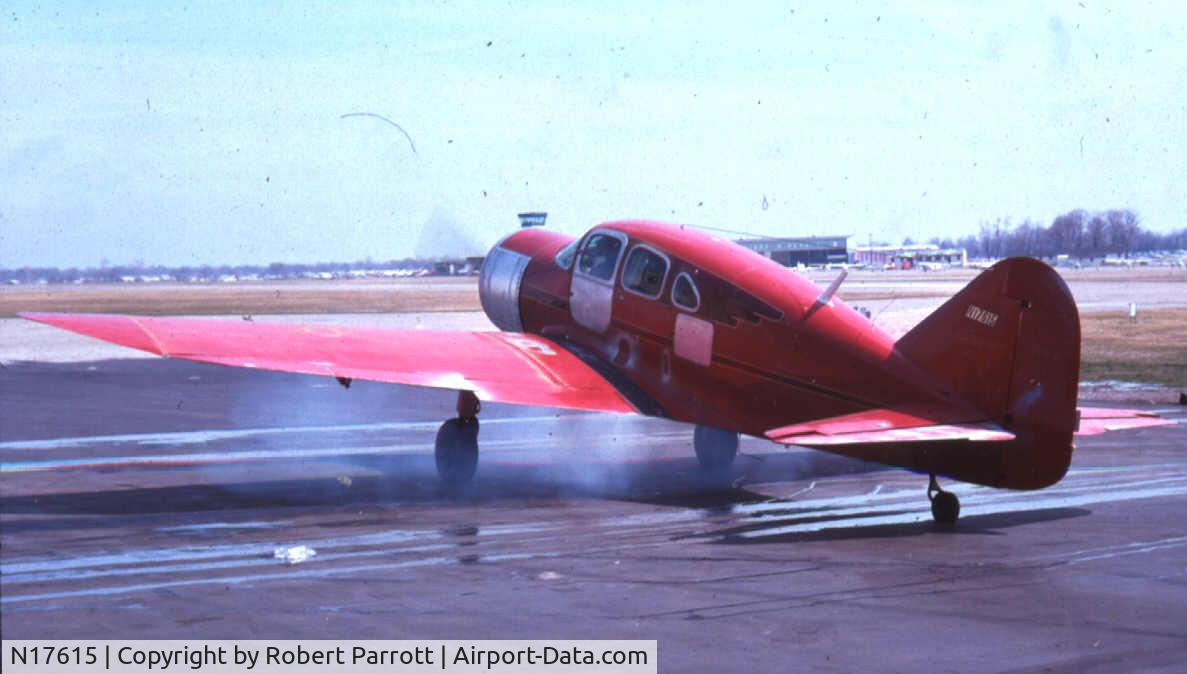 N17615, 1938 Spartan 7W Executive C/N 14, Pic taken back in 1975 in Louisville, KY