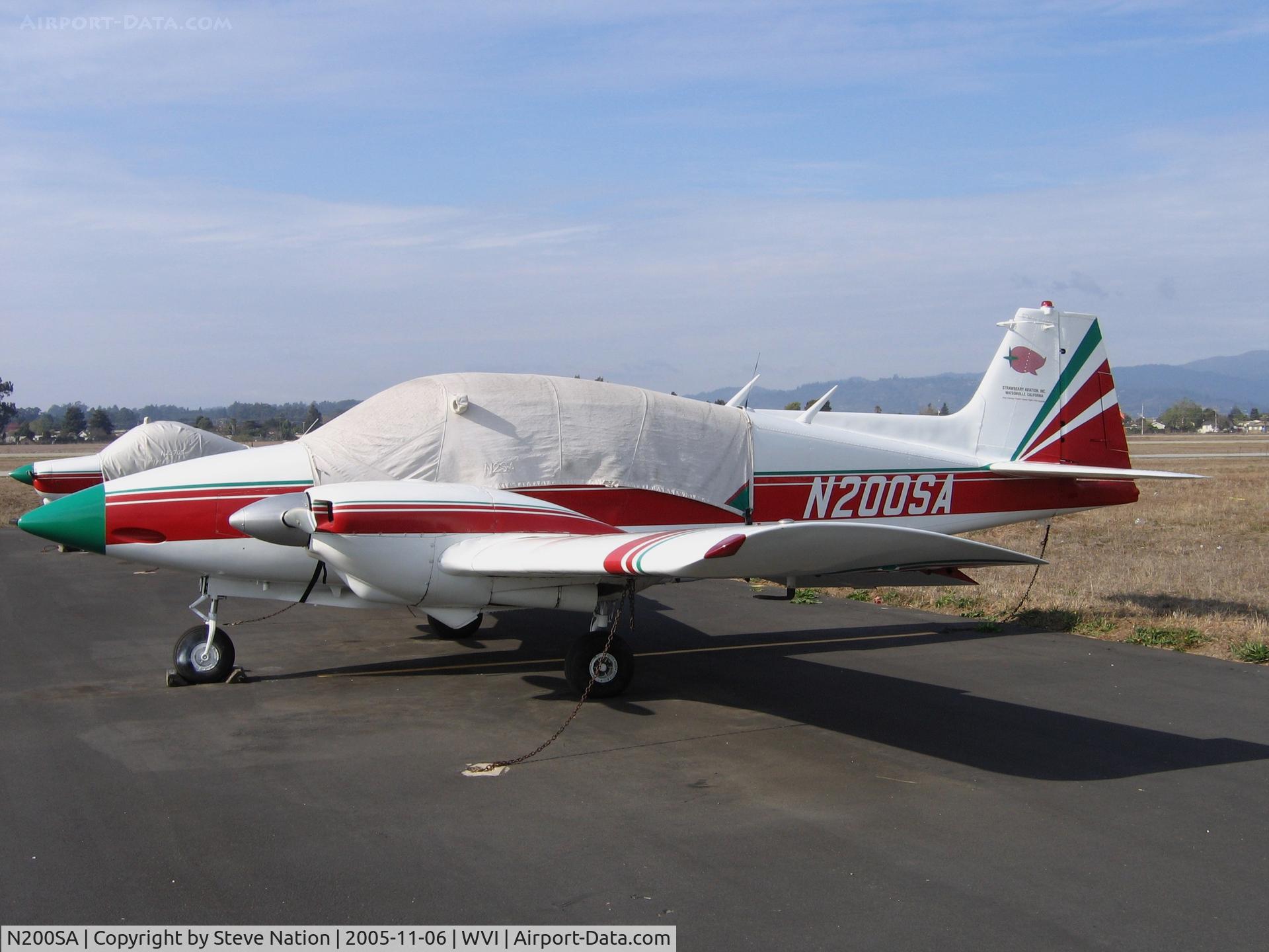 N200SA, Piper PA-23-160 Apache C/N 23-1627, Strawberry Aviation PA-23-160 Apache with mods at Watsonville, CA