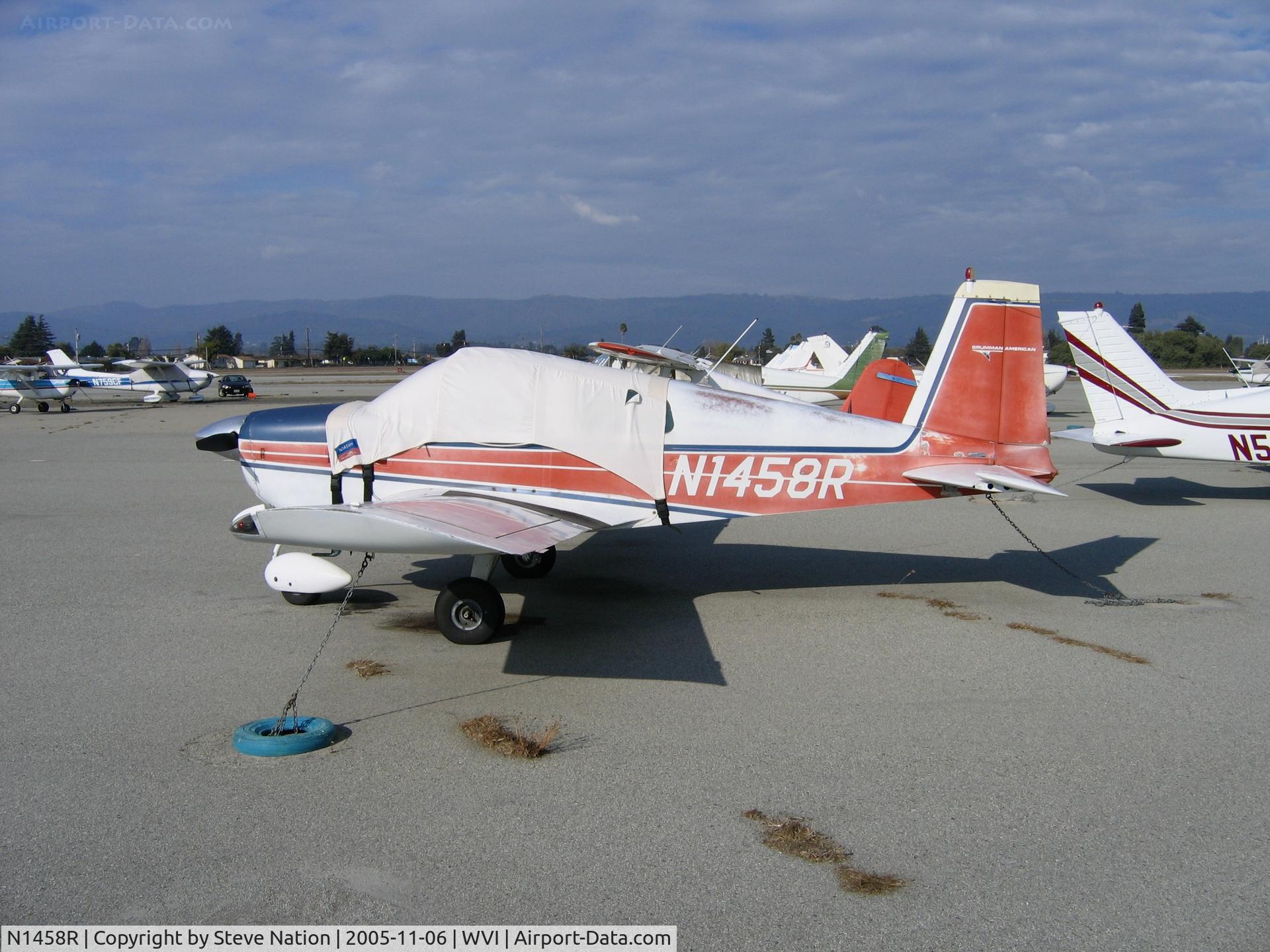 N1458R, 1975 Grumman American AA-1B Trainer C/N AA1B-0558,  1975 Grumman American AA-1B at Watsonville, CA
