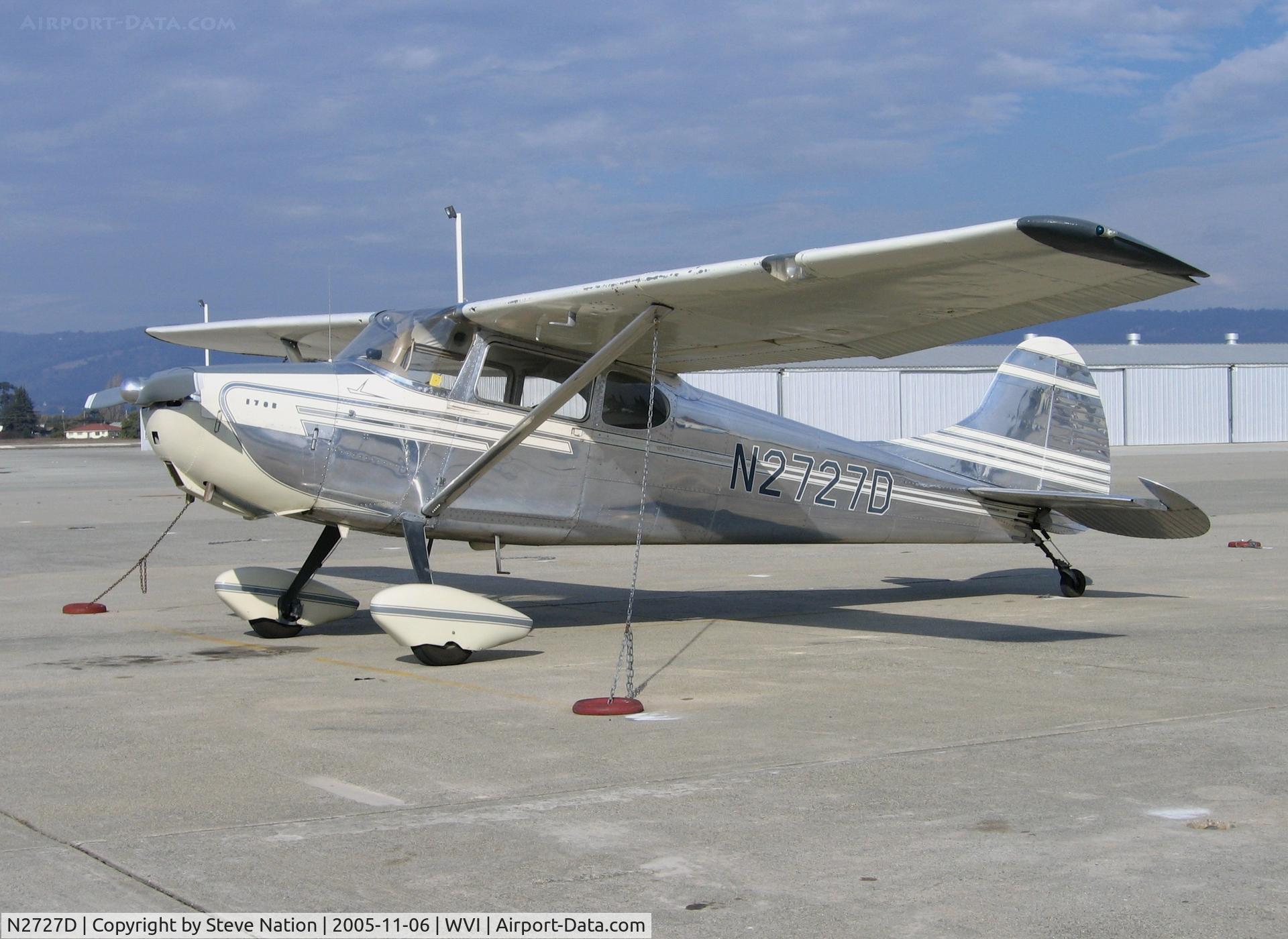 N2727D, 1952 Cessna 170B C/N 25269, 1952 Cessna 170B at Watsonville, CA