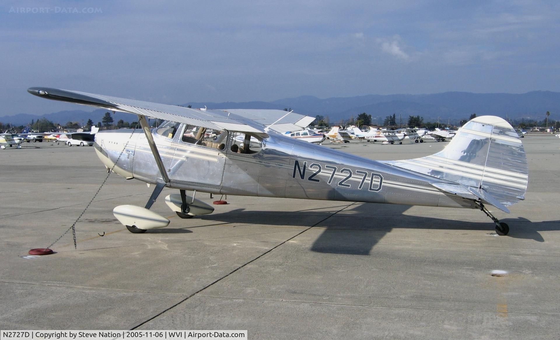 N2727D, 1952 Cessna 170B C/N 25269, 1952 Cessna 170B at Watsonville, CA