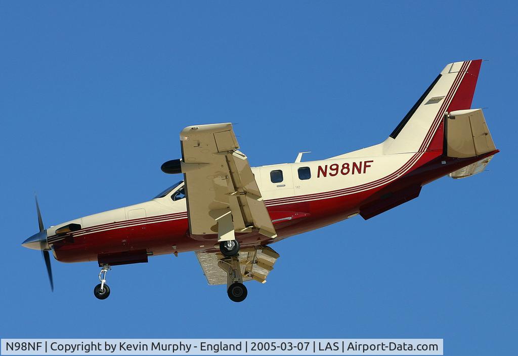 N98NF, 1998 Socata TBM-700 C/N 133, Taken on short finals at McCarran in Las Vegas