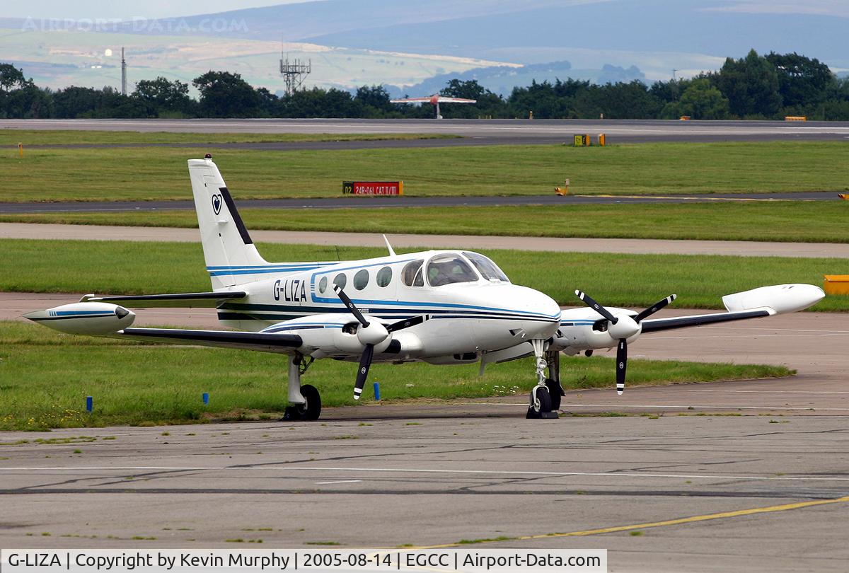 G-LIZA, 1980 Cessna 340A C/N 340A-1021, Nice looking twin parked up at MAN