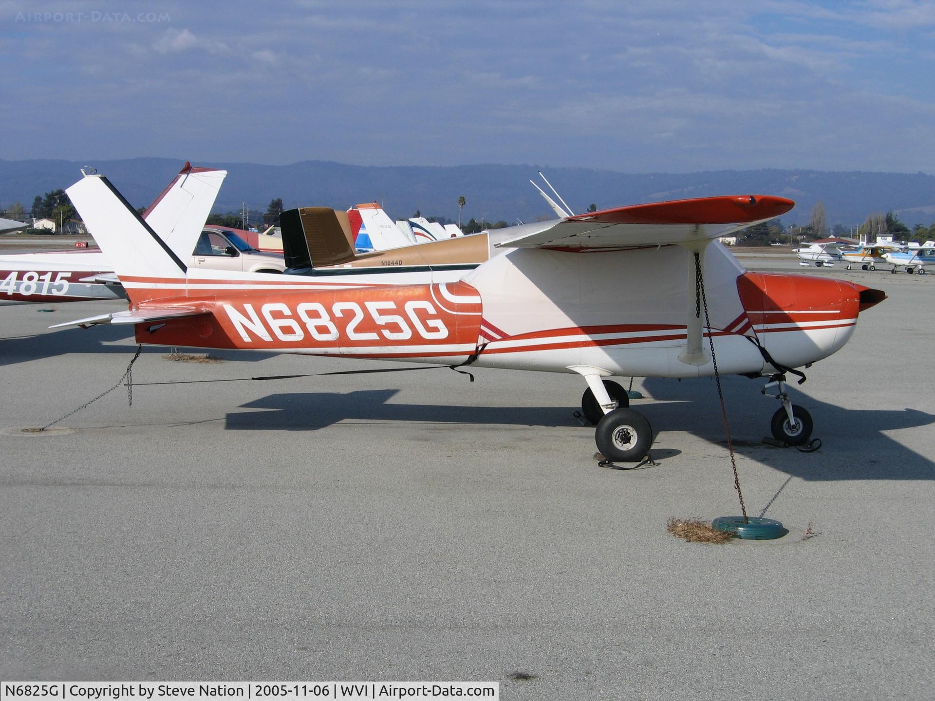 N6825G, 1970 Cessna 150L C/N 15072325, 1970 Cessna 150L (sans rudder) at Watsonville, CA