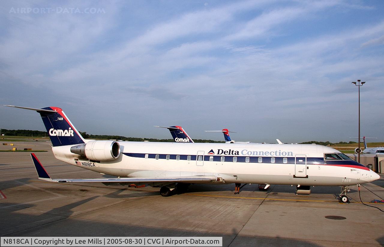 N818CA, 2000 Bombardier CRJ-100ER (CL-600-2B19) C/N 7408, At the gate in CVG (Concorse C)