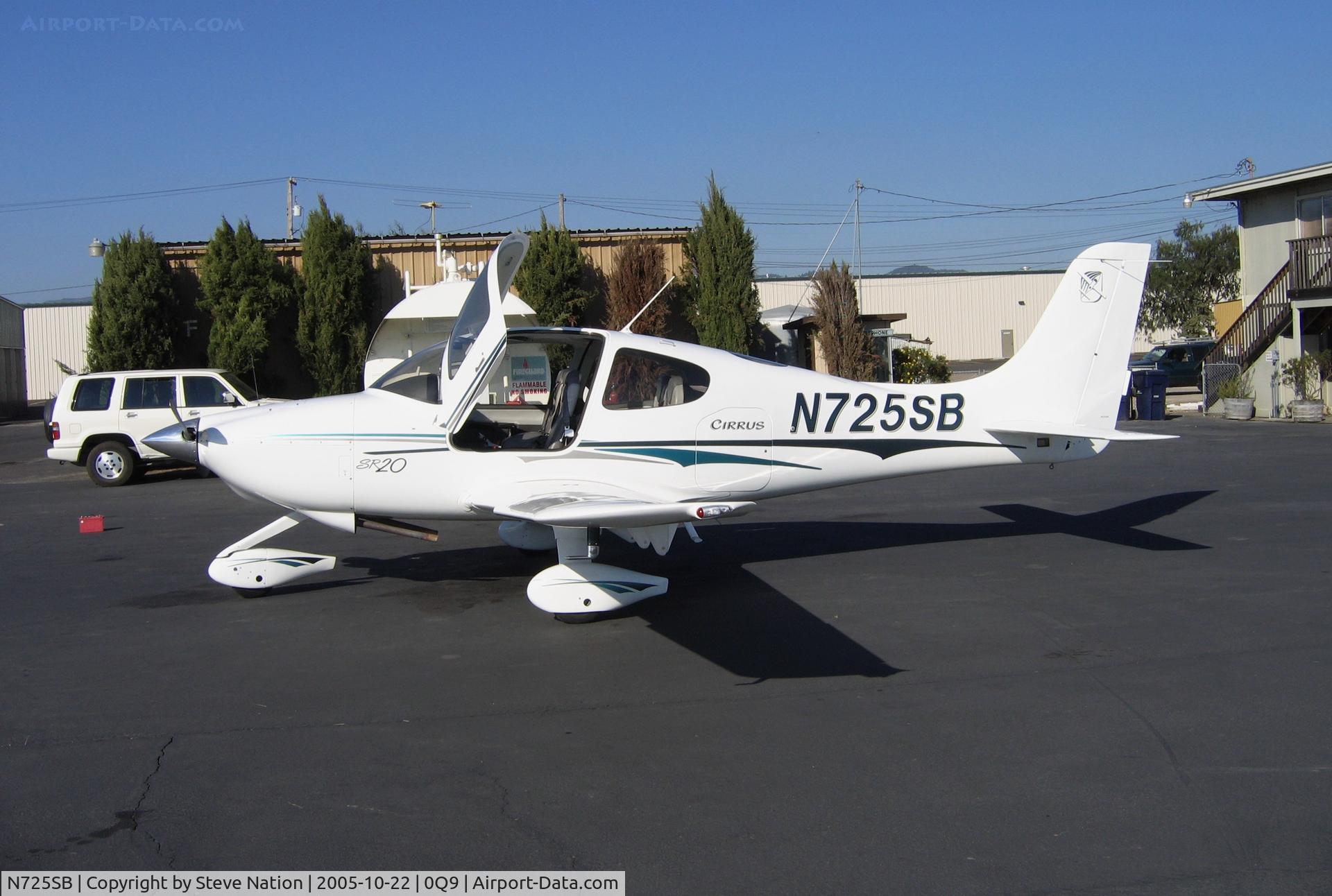 N725SB, Cirrus SR20 C/N 1363, Sanda Aviation 2000 Cirrus Design SR20 in full sun at Sonoma Airpark, CA