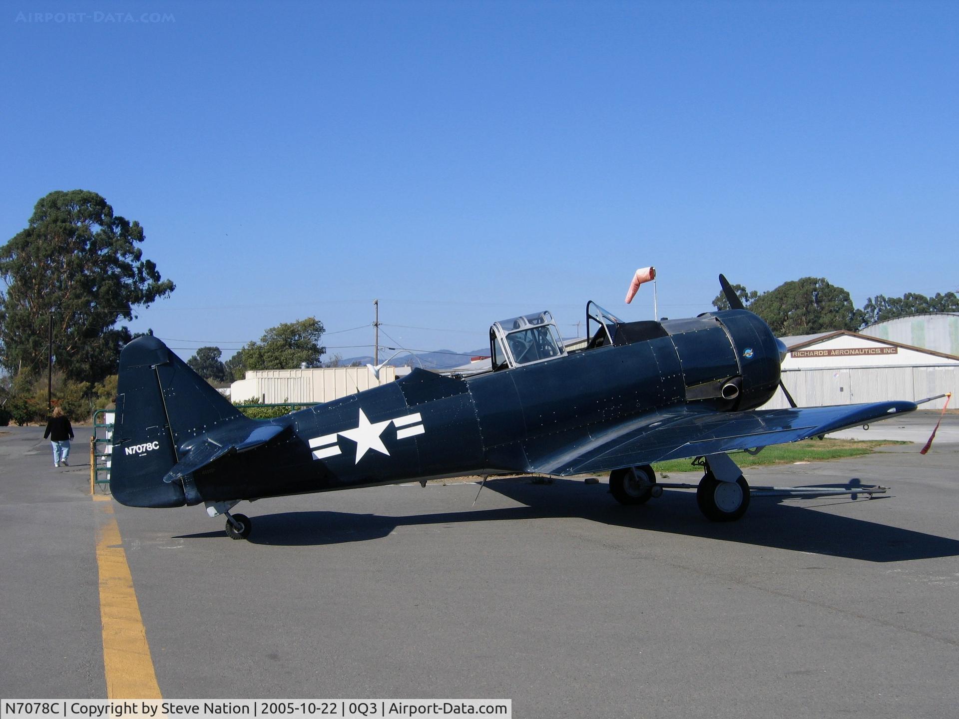 N7078C, 1956 North American AT-6C C/N 55-53150, 1956(rebuild) North American AT-6C Texan at Sonoma Valley-Schelleville, CA