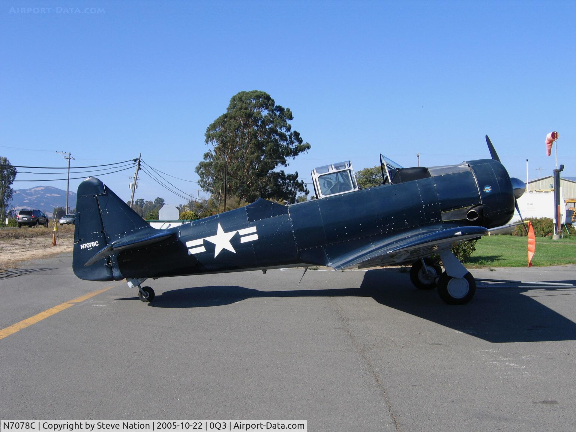 N7078C, 1956 North American AT-6C C/N 55-53150, 1956(rebuild) North American AT-6C Texan at Sonoma Valley-Schelleville, CA