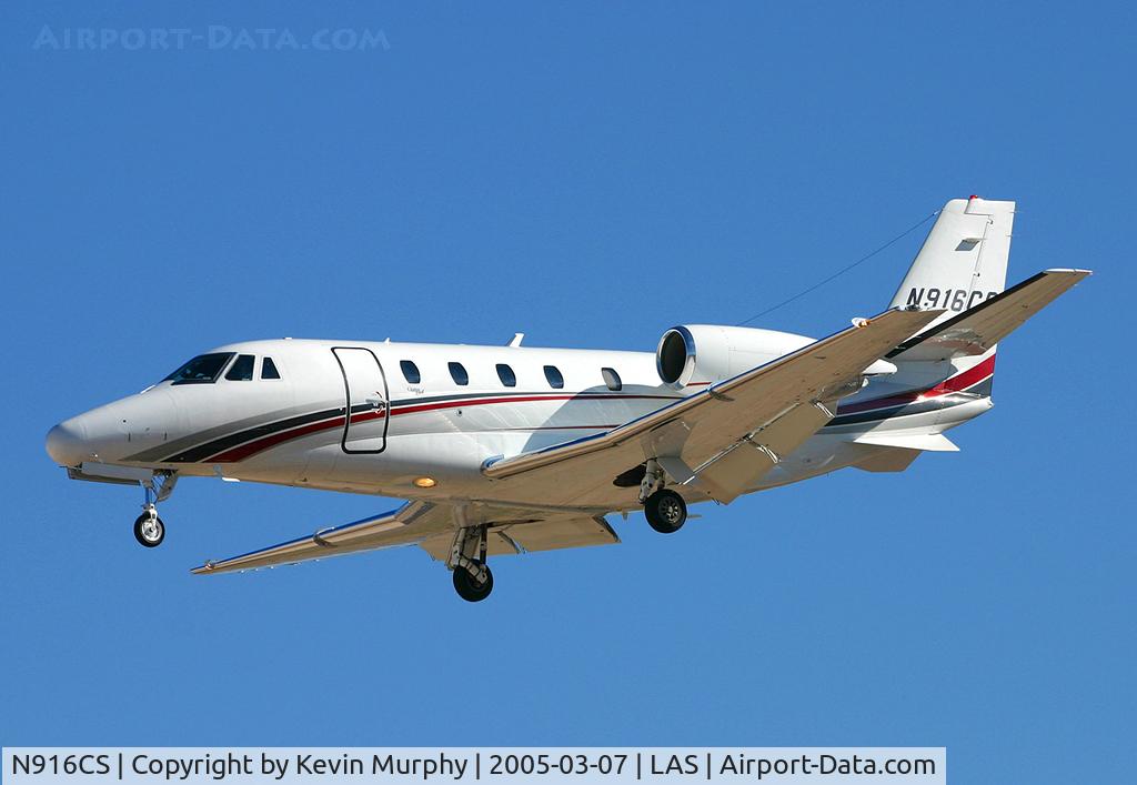 N916CS, 2006 Cessna 560XLS Citation Excel C/N 560-5625, Another fine looking Bizjet dropping down into McCarran.