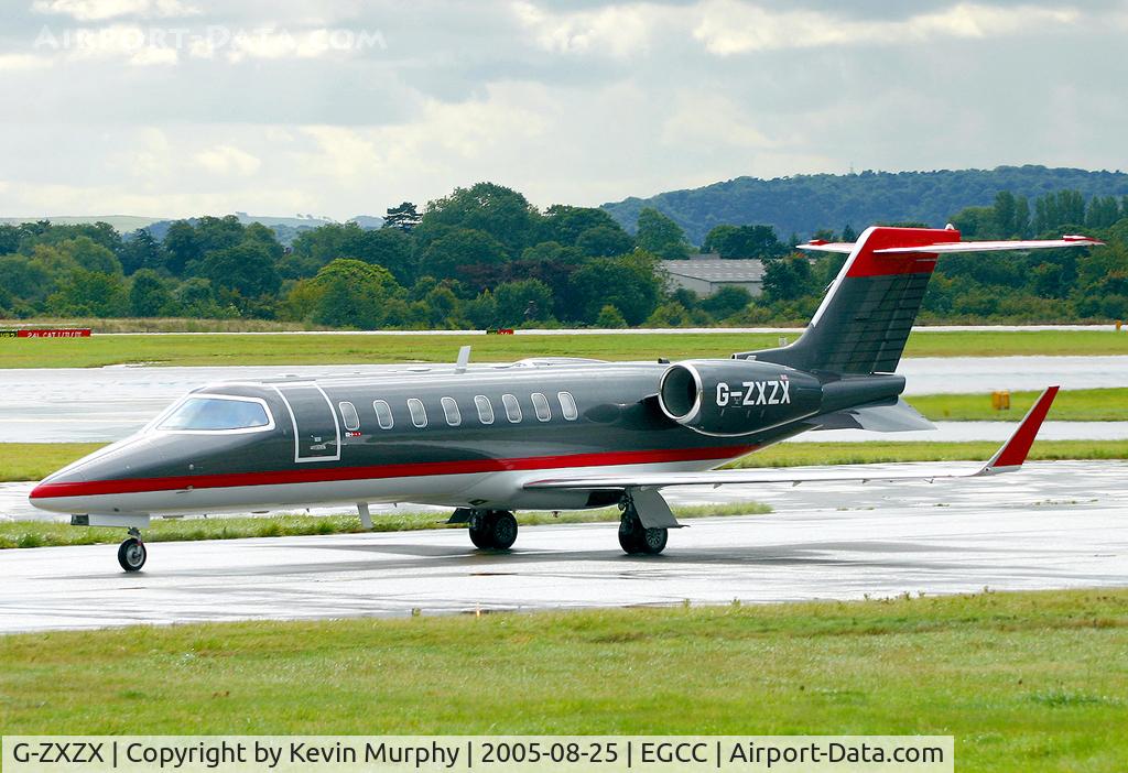 G-ZXZX, 2001 Learjet 45 C/N 45-005, Mysterious looking Learjet arriving at Manchester.