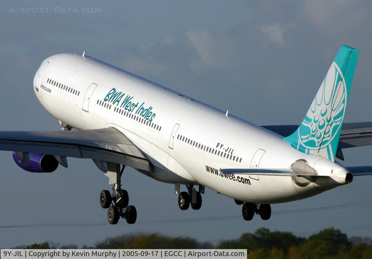 9Y-JIL, 1993 Airbus A340-311 C/N 016, BWIA's A.340 departing 24L on route to the West Indies.