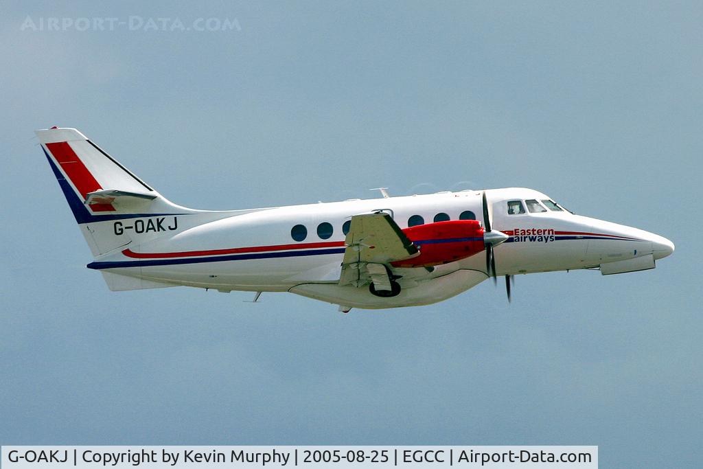 G-OAKJ, 1988 British Aerospace BAe-3202 Jetstream 32 C/N 795, Eastern Airways baby Jetstream leaving 24R.