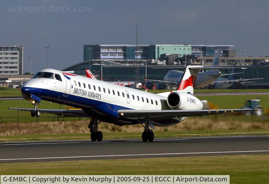 G-EMBC, 1997 Embraer EMB-145EP (ERJ-145EP) C/N 145024, BA's little commuter jet lifting off 24L.