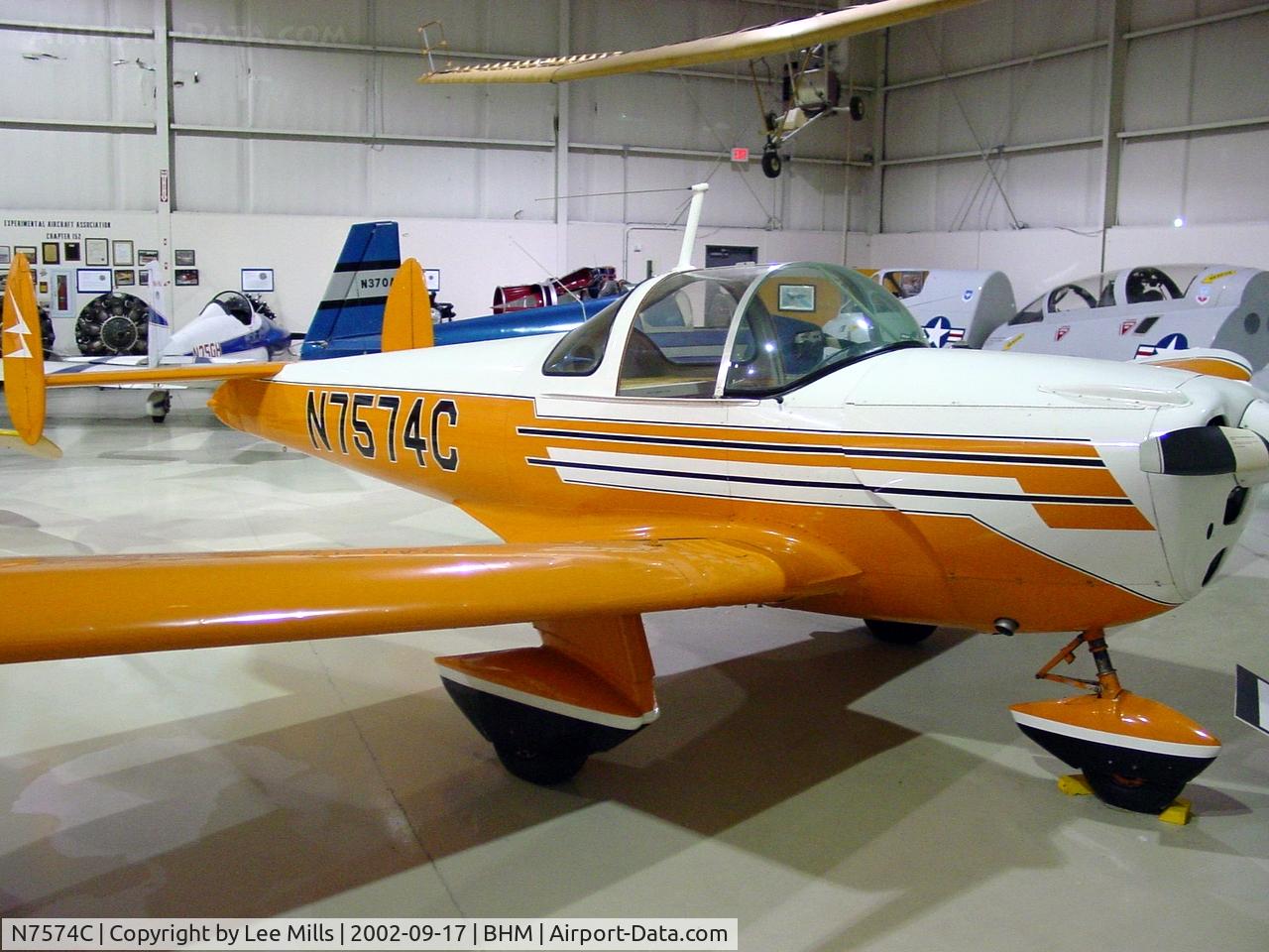 N7574C, 1959 Forney F-1 C/N 5691, Inside the Southern Museum of Flight (BHM)