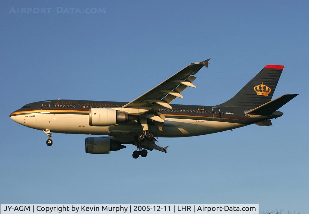 JY-AGM, 1989 Airbus A310-304 C/N 491, Flying in to 27L over the world famous Myrtle Avenue.