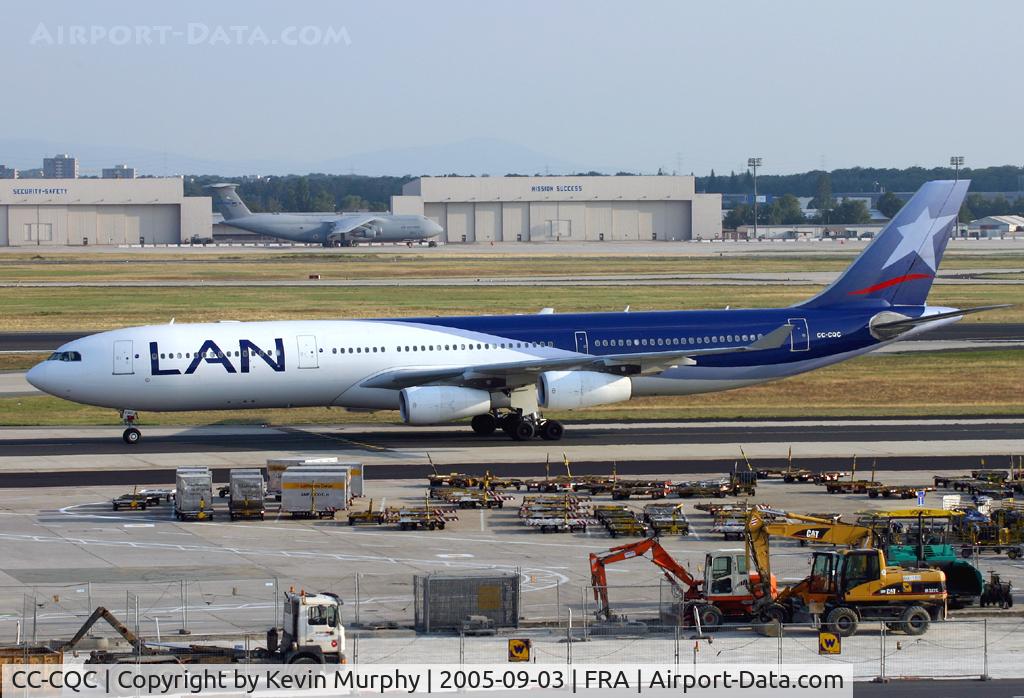 CC-CQC, 2000 Airbus A340-313X C/N 363, Chilean A.340 just landed at Frankfurt.