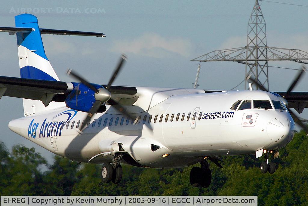 EI-REG, 1993 ATR 72-202 C/N 367, Close up on Aer Arran ATR on 06R at Manchester.
