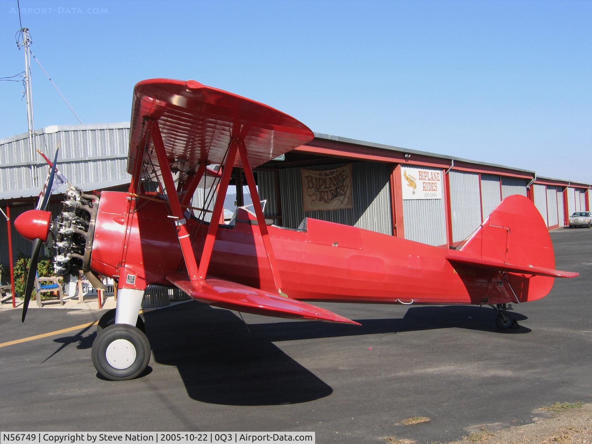 N56749, 1942 Boeing A75N1(PT17) C/N 75-3916, 1942 Boeing PT-17 Stearman at Sonoma Valley-Schelleville, CA