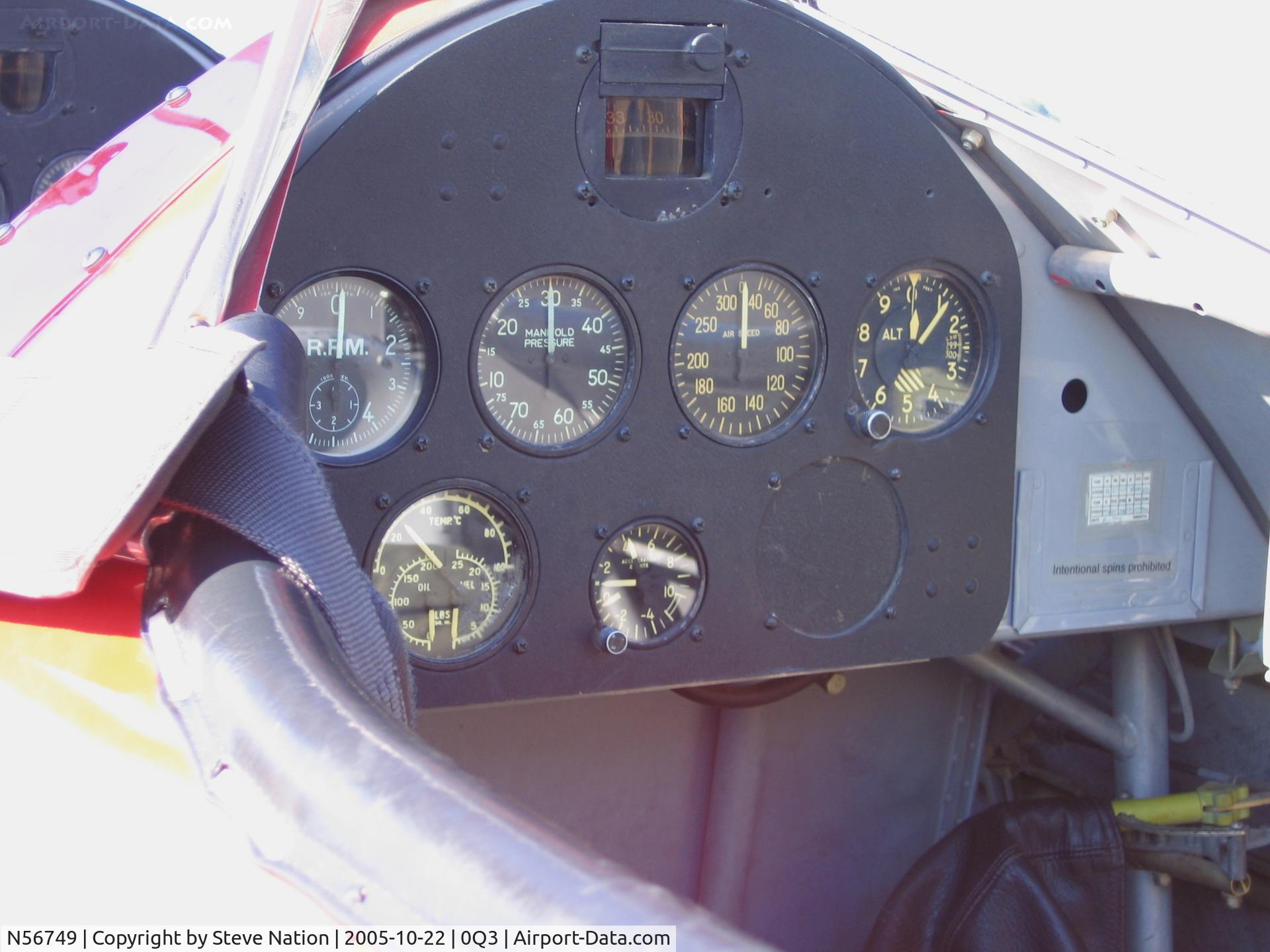 N56749, 1942 Boeing A75N1(PT17) C/N 75-3916, cockpit of 1942 Boeing PT-17 at Sonoma Valley-Schelleville, CA