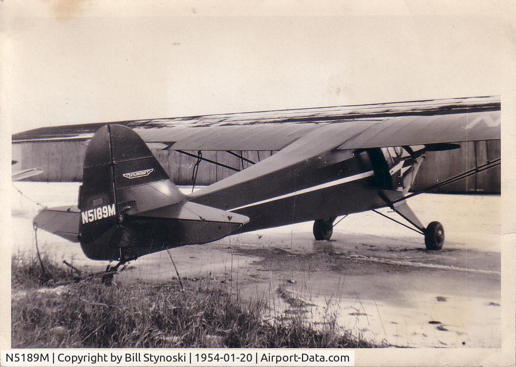 N5189M, 1947 Taylorcraft BC12-D C/N 10489, Circa: 1954 West of Chicago Optioned with EDO skies