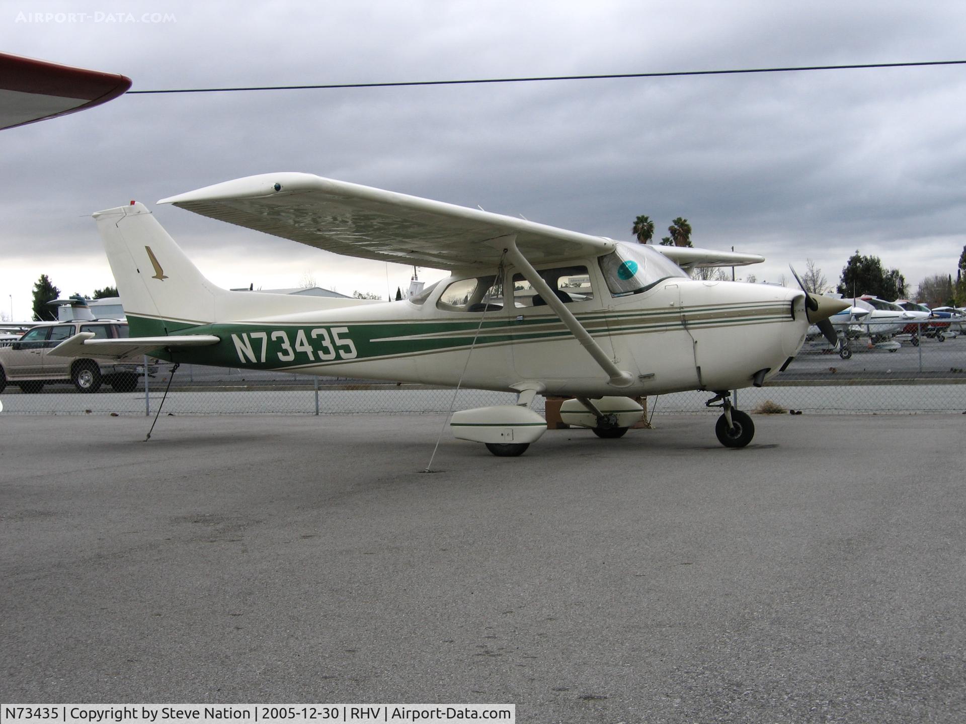 N73435, 1976 Cessna 172M C/N 17267459, 1976 Cessna 172M between rainstorms at Reid-Hillview Airport, San Jose, CA