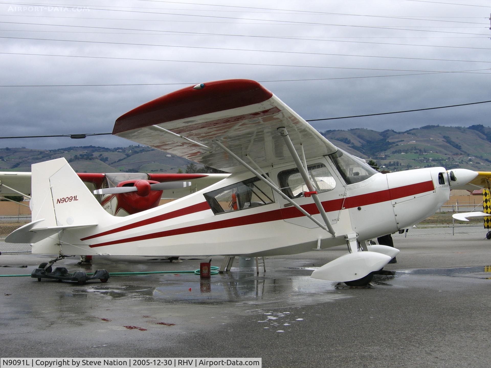 N9091L, 1970 Champion 7ECA Citabria C/N 784-70, 1970 Champion 7ECA between rainstorms at Reid-Hillview Airport, San Jose, CA