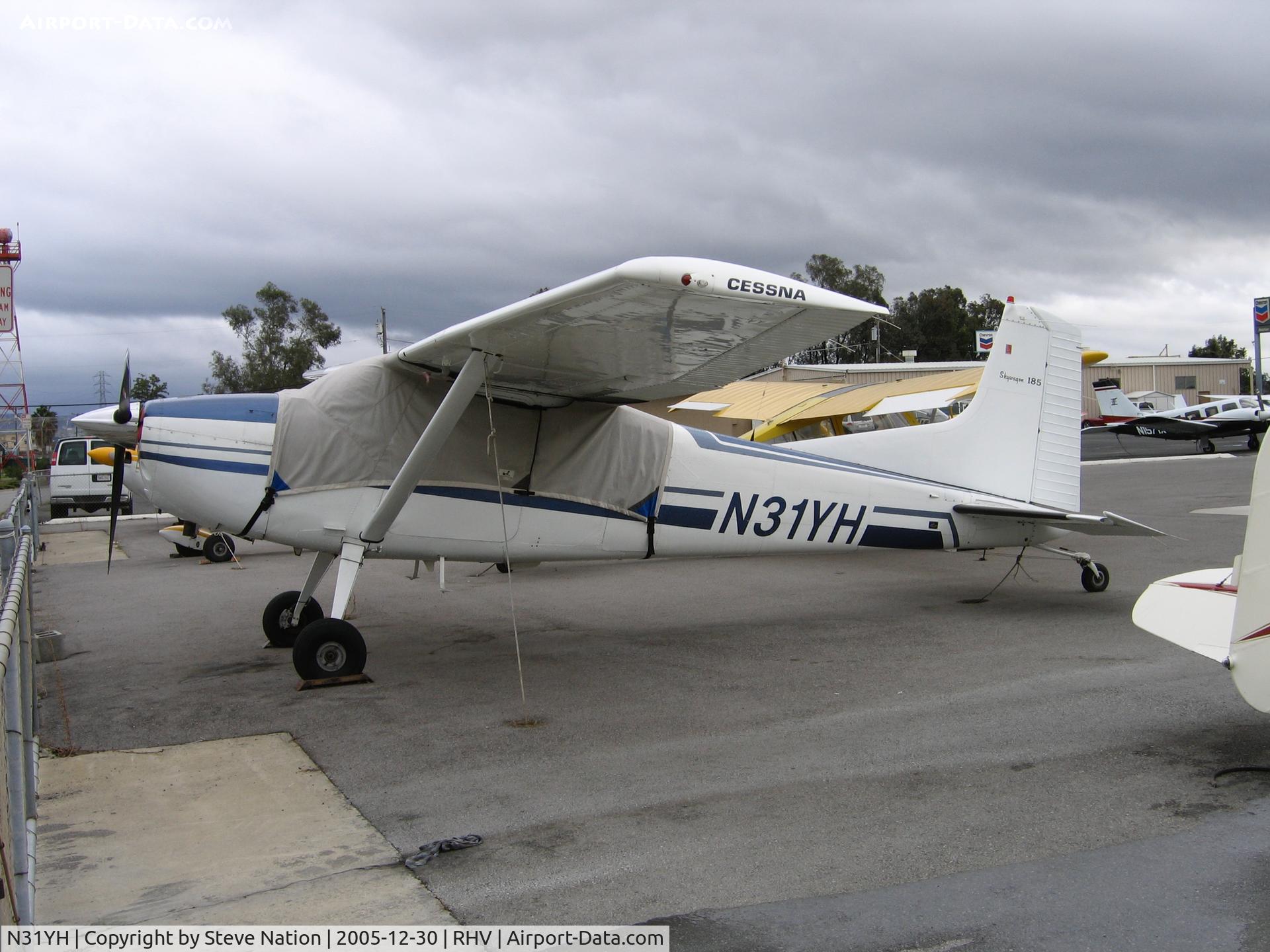 N31YH, 1981 Cessna A185F Skywagon 185 C/N 18504258, 1981 Cessna A185F between rainstorms at Reid-Hillview Airport, San Jose, CA