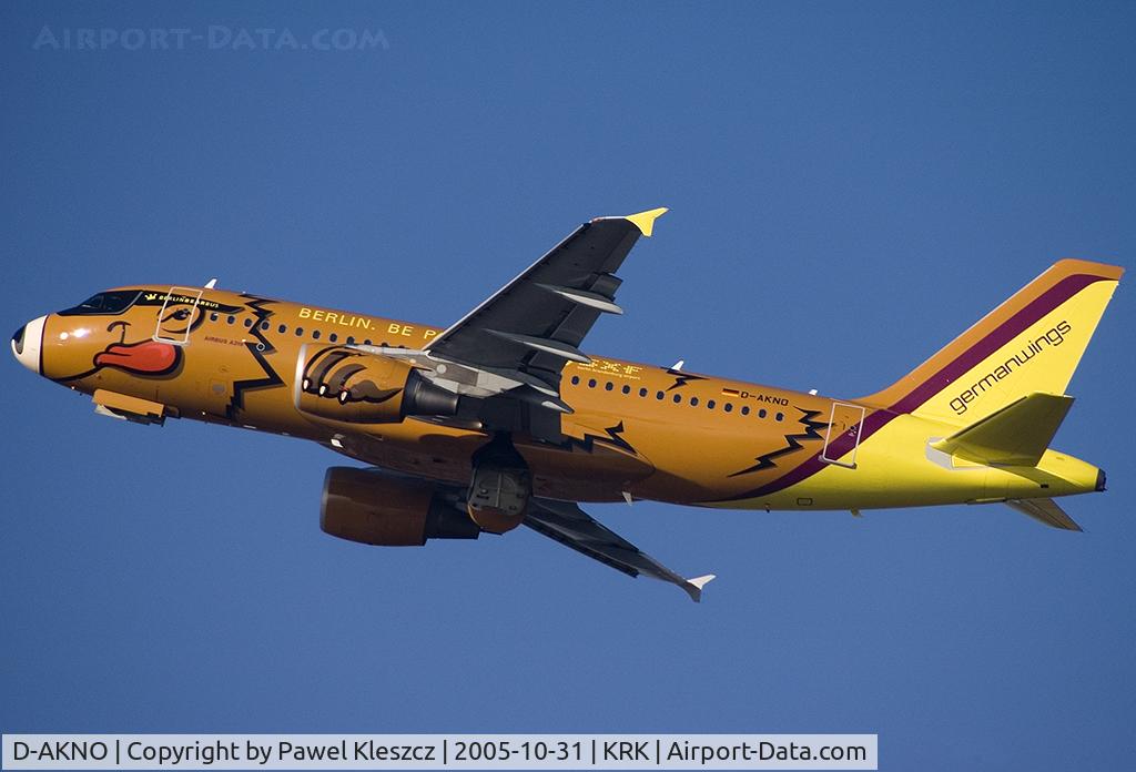 D-AKNO, 1999 Airbus A319-112 C/N 1147, takeoff