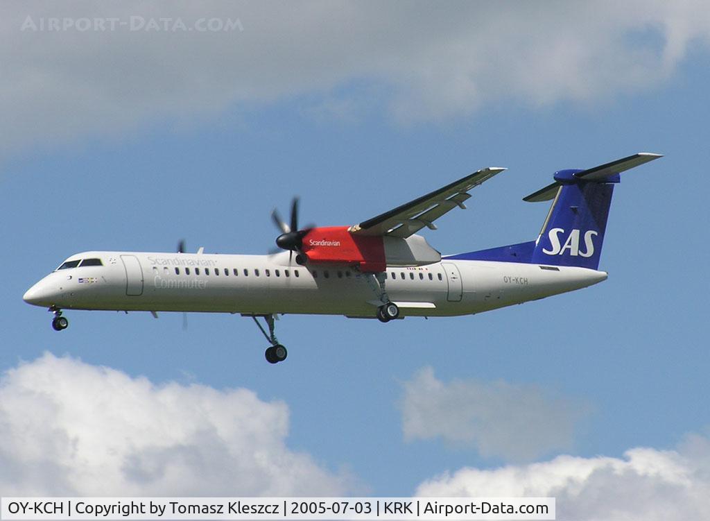 OY-KCH, 2002 De Havilland Canada DHC-8-402Q Dash 8 C/N 4064, after takeoff