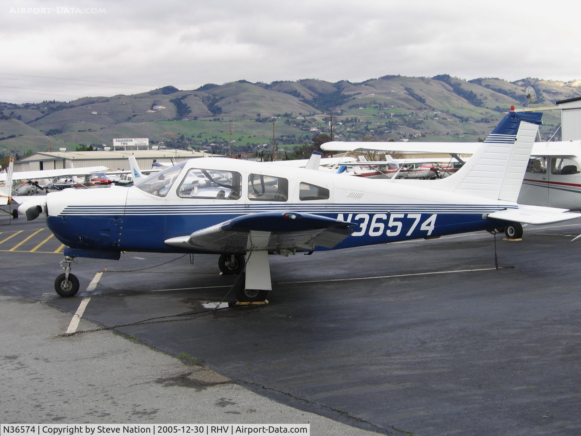 N36574, 1978 Piper PA-28R-201 Cherokee Arrow III C/N 28R-7837284, Nice Air 1978 Piper PA-28R-201 between rainstorms at Reid-Hillview Airport, San Jose, CA